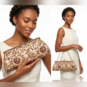 Vintage-Inspired Beaded & Sequined Kisslock Clutch NWOT